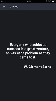 a quote from w clement stone about achieving