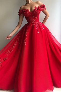 Gorgeous Ball Gown Off-the-Shoulder Applique Flowers Evening Dresses-Ballbella Gaun Tulle, Long Chiffon Evening Dress, Prom Dresses Long Blue, Light Blue Prom Dress, Evening Dress Long, Lace Evening Gowns, Elegant Prom Dresses, Prom Dresses Sleeveless, Chiffon Evening Dresses