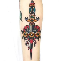 Traditional Dagger, Backpiece Tattoo, Sacred Heart Tattoos, Tattoo Filler, Tattoos Mandala, Tattoo Magazine