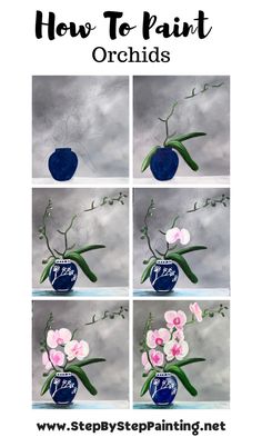 how to paint orchids with step by step instructions