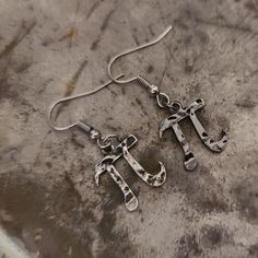 Pi Science Nerd Unique Math Earrings Fishook Earwires Handmade By Found Things Art Math Earrings, Nerd Crafts, Science Nerd, Hand Crafted Jewelry, Crafted Jewelry, Handcrafted Jewelry, Jewelry Crafts, Silver Bracelet, Hand Crafted