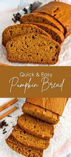 quick and easy pumpkin bread is the perfect treat for thanksgiving or any time of the year