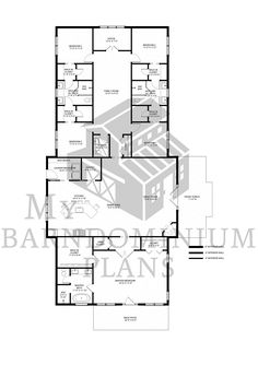 the floor plan for an apartment with three bedroom and two bathrooms, including one bathroom