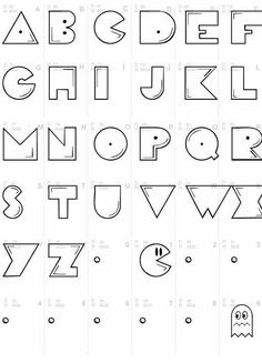 the alphabet is made up of letters and numbers, with different shapes to choose from