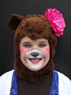 Bear Face Paint, Bear Makeup, Shrek The Musical