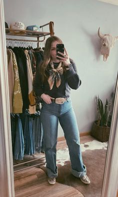 Western Outfits With Scarves, Western Scarf Outfits, Western Turquoise Belt Outfit, Lainey Wilson Wrangler Jeans, Women’s Western Jeans, Sports Fit, Casual Country Outfits, Western Baby, Western Babies