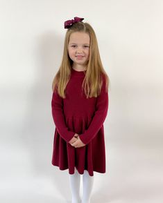 Girls maroon sweater dress. Stylish yet warm and cozy sweater dress for girls. Kenlee is wearing her true size 6Y. Girls party dress, girls holiday dress, girls special occasion dress. Fitted Holiday Dress For Fall Dress-up, Fitted Dress For Dress-up Holiday In Fall, Cute Long Sleeve Sweater Dress For Fall, Cute Winter Holiday Dress For Dress-up Occasions, Cute Holiday Dress For Winter, Dress-up Dresses For Fall, Long Sleeve Winter Dress For Dress-up Occasions, Long Sleeve Winter Dresses For Dress-up Occasions, Long Sleeve Winter Dresses For Dress-up