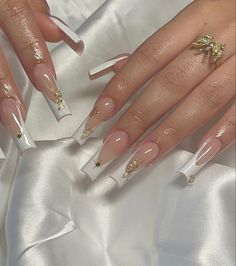 Milky Nails, French Acrylic Nails, Long Square Acrylic Nails, Acrylic Nails Coffin Short, Square Acrylic Nails, Luxury Nails