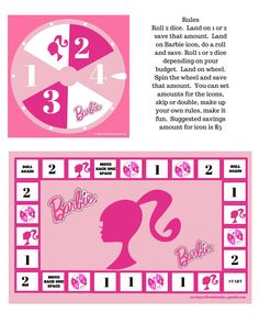 a pink poster with numbers and symbols on it