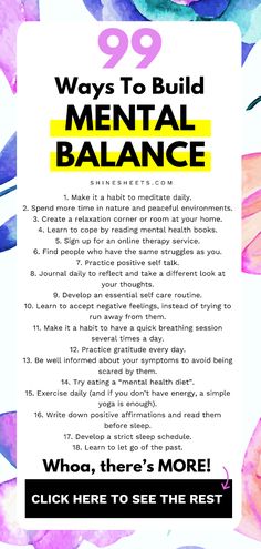 How To Be Resilient, Good Mental Health Tips, How To Take Care Of Your Mental Health, How To Get Out Of A Bad Mood, How To Improve Mental Health, Tips For Mental Health, Brain Exercises, Mental Resilience, Mental Balance