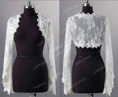 two pictures of a dress with white lace on the top and bottom, one in black