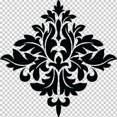 an ornate black and white pattern on a transparent background png clipart free for commercial use