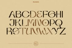 an old fashioned font that has been used to spell out the alphabet