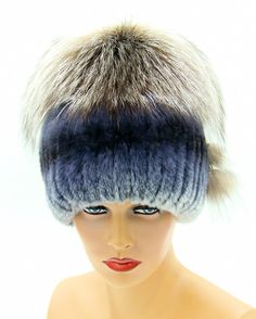 Rabbit Fur Hat, Rex Rabbit, Fur Hat, Fashion Seasons, Rabbit Fur, Hat Making, Fox Fur, Silver Blue, Headdress