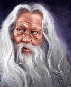 an old man with long white hair and glasses