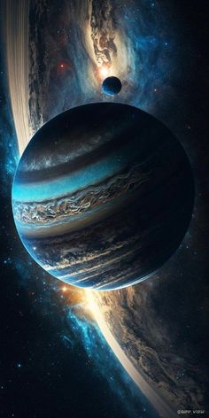 an artist's rendering of the planets in outer space