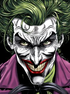 the joker from batman comics with green hair