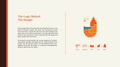 an orange and white brochure with the title'the lego behind the design '