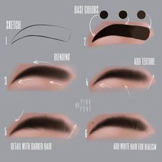 how to draw eyebrows for beginners with step by step instructions on how to do them