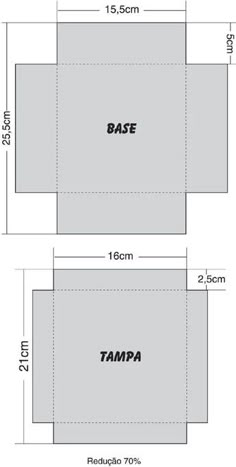 two boxes with the measurements for each box