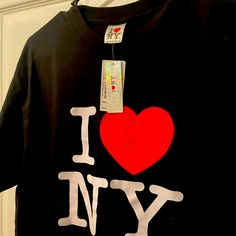 I Love Ny New York Black Short Sleeve T Shirt Adult Size Large. Loc: Cc010 Mountain Bike Jerseys, Killing Me Smalls, Hero Black, Carhartt T Shirt, Ny Style, Light Blue Shorts, Tech Shirt, I Love Ny, Dri Fit Shirt