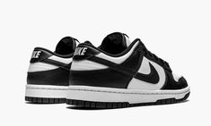 The Nike Dunk Low “White/Black” is ready for everyday wear with a refined design consisting of two wearable colors: black and white. A January 2021 release, the “White/Black” Dunk Low features a color block reminiscent of the Women’s Air Jordan 1 High “Twist,” a shoe the Dunk shares similar DNA with. Black leather appears on the forefoot, eyelets, collar, and heel. Underlaid white leather can be found on the perforated toe area, collar, and mid-panel. Nike places a classic Swoosh logo on either Nike Dunk Low Black White, Adidas Sl 72, Lanvin Sneakers, Baskets Adidas, Baskets Nike, Nike Models, Adidas Spezial, Retro 1, Air Jordan Sneakers