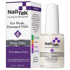 Nail Tek - Foundation Xtra 4 - #55817 - Nail Treatment - Nail Polish at Beyond Polish Nail Ridges, Healthy Cuticles, Nail Tek, Nail Coat, Cuticle Cream, Weak Nails, Fungal Nail, Damaged Nails, Brittle Nails