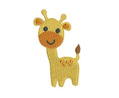 a giraffe with a smile on it's face is shown in yellow