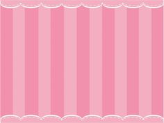 a pink striped background with scalloped edges