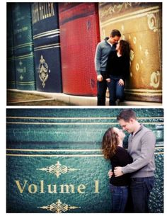 two pictures of people standing next to each other with the words volume i on them