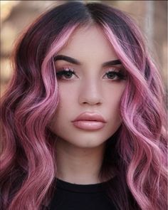 Pink Money Piece, Money Piece Hair, Pink Money, Hair Color Images, Creative Hair Color, Money Piece, Pretty Hair Color, Hair Color Pink, Hair Color And Cut