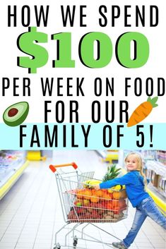 Get in on our grocery budget for a family of 5. We only spend $100 per week. Here's how we do it! #grocerybudget #familyof5 #budgeting #foodbudget #groceries Family Grocery List, Simple Diet Plan, Budget Grocery List, Budget Grocery Shopping, Cheap Grocery List, Frugal Meal Planning, Grocery Planning, Cheap Groceries, Eat On A Budget