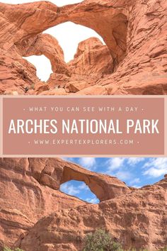 arches national park with text overlaying it