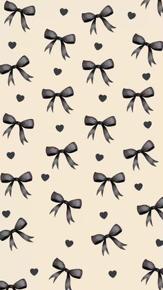 black bows and hearts are drawn on a white background with gray lines in the middle