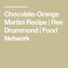 chocolate - orange martini recipe / free drumond food network cover art printable poster