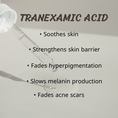 Tranexamic Acid Benefits, Basic Biology, Medical Esthetician, Girly Tips, Sunscreen Spray, Skincare 101, Routine Skin