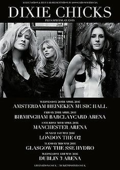 the dixie chicks poster for their concert