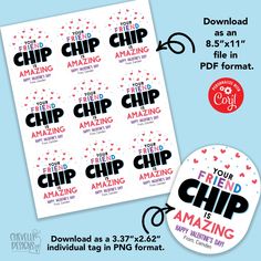 this is an image of the chip amazing stickers