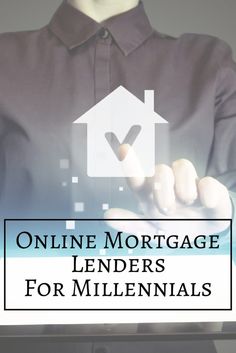 a person holding a phone in their hands with the words online mortgage lenders for millennias