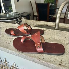 Carlo Pazolini Brown Italian Made Leather Sandals New Never Worn Original $200 Men Size 42(9) Men Sandals, Mens Sandals, Flip Flop Sandals, Leather Sandals, Flip Flops, Shoes Sandals, Men's Shoes, Man Shop, Sandals