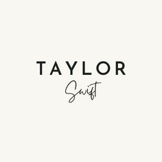 the taylor swift logo is shown in black and white