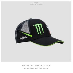 Kawasaki Racing Team Official Cap.  Official Merchandise on GP Racing Apparel  #Kawasaki #KawasakiRacingTeam #WorldSBK Biker Gear, Trucker Hat