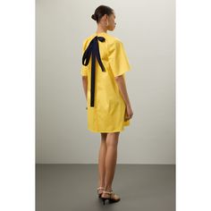 Yellow (75% Cotton, 22% Nylon, 3% Spandex). Casual dress. Mock neck. Short sleeve. Pull on closure. 36" from shoulder to hemline. Imported Mock Neck Short Sleeve, Rent The Runway, Closet Designs, Tall Girl, Yellow Dress, Mock Neck, Casual Dress, Spandex, Yellow