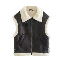 The pictures are all taken in kind, due to the influence of objective factors such as light when shooting, there may be color difference, please know. Teddy Gilet, Fur Vest Women, Vest Style Women, Fur Waistcoat, Chaleco Casual, Faux Shearling Jacket, Winter Vest, Estilo Chic, Vest Coat