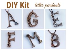 Choose which letter DIY Kit you wish to receive. More letters will be added very soon. This FULL Kit (DIY jewelry kit)  includes a PDF tutorial for the chosen pendant , and all the materials to make it.   After your purchase, you will receive the PDF tutorial in your email inbox within 24 hours. The materials (all the wires + AAA+ quality zircon, diamond cut crystals)  will be shipped to your address provided during your purchase. The kit doesn't include the round nose plier, flat nose plier and Beaded Wire Art, Pattern Step By Step, Letter Diy, Diy Jewelry Kit, Wire Wrap Jewelry Designs, Wire Wrapped Jewelry Diy, Weaving Tutorial, Jewelry Kits, Tutorial Diy