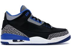 Buy and sell authentic Jordan shoes on StockX including the Jordan 3 Retro Sport Blue and thousands of other sneakers with price data and release dates. Jordan 3s, Nike Air Jordan 3, Jordan Retro 3, Dr Shoes, Blue Jordans, Jordan Shoes Girls, Black Jordans, Jordan Shoes Retro, Jordan 3 Retro