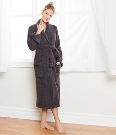 Barefoot Dreams CozyChic Long Wrap Robe | Dillard's Long Sleeve Robe With Pockets For Home, Long Sleeve Fall Robe For Home, Long Sleeve Fall Home Robe, Fall Long Sleeve Home Robe, Fitted Long Sleeve Lounging Robe, Fall Robe With Pockets And Long Sleeves, Fitted Long Sleeve Home Robe, Fitted Long Sleeve Robe, Double Belt