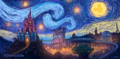 an image of a painting on twitter with the words disney world written in front of it