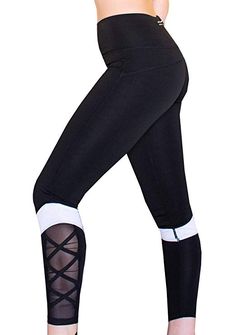 Amazon.com: Runner Island Womens Black White Block Mesh Workout Leggings High Waisted Compression and Reflective Zipper Pocket: Clothing Block Workout, Workout Leggings High Waisted, Mesh Workout Leggings, Leggings Collection, Ab Workout At Home, Black And White Color, Running Leggings, Marathon Training