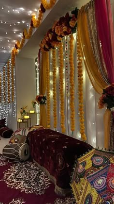 Haj 🌸 | Lifestyle | UGC creator on Instagram: "🪘Yusria’s Dholki Night🌼 A beautiful night with friends and family❤️  [🏷️] #dholki #indian #wedding #weddingseason #decor #dholkidecor #fit #desi #mayoon #pakistani #shaadi #shaadiseason #dholkinight" Dholki House Decor, Wedding Aesthetic Decoration, Dholki Night Video, Wedding Season Aesthetic, Desi Mehndi Decor, Desi Wedding Decorations, Dolki Night Decor At Home, Mangni Decor, Dholki Setup At Home